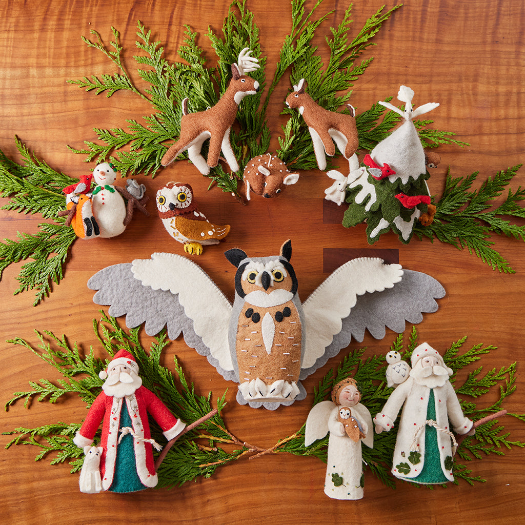 Winter Santa Fox Ornament