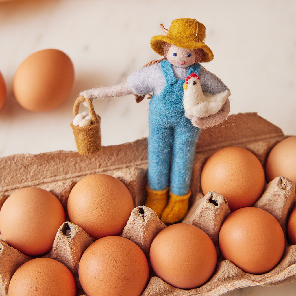 Happy Harvest Farmer Ornament