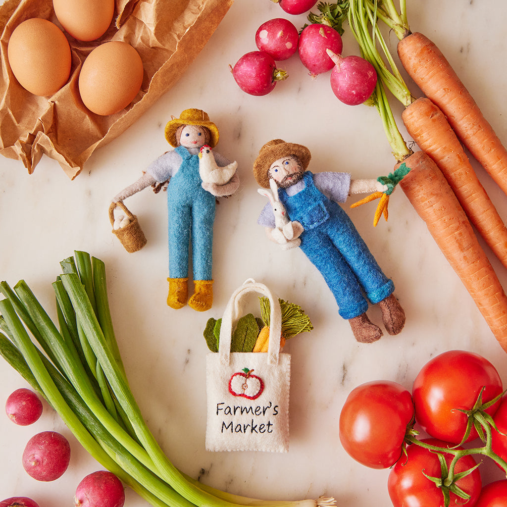 Happy Harvest Farmer Ornament
