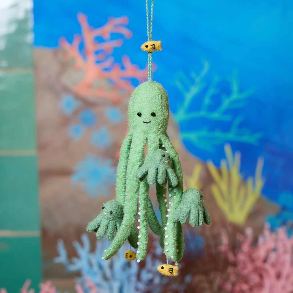 Octopus Parent Kids Ornament