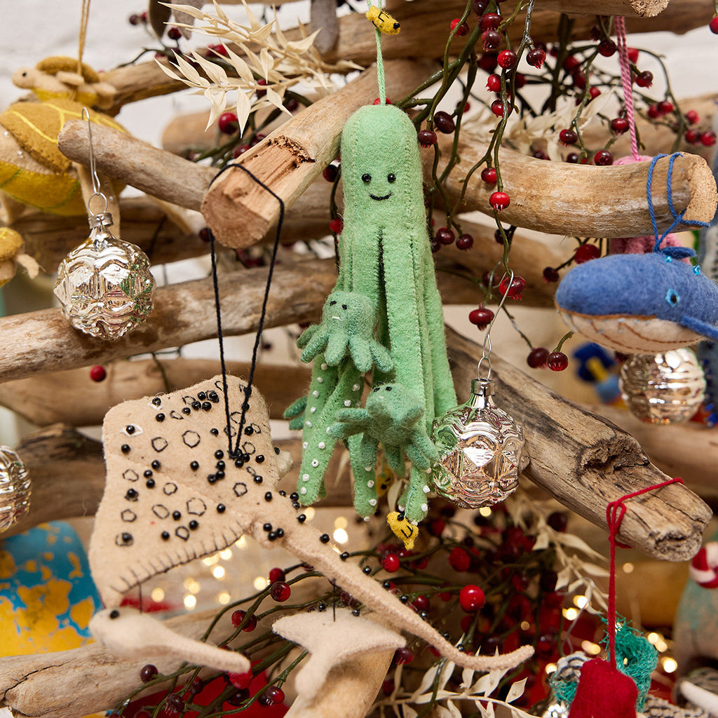 Octopus Parent Kids Ornament