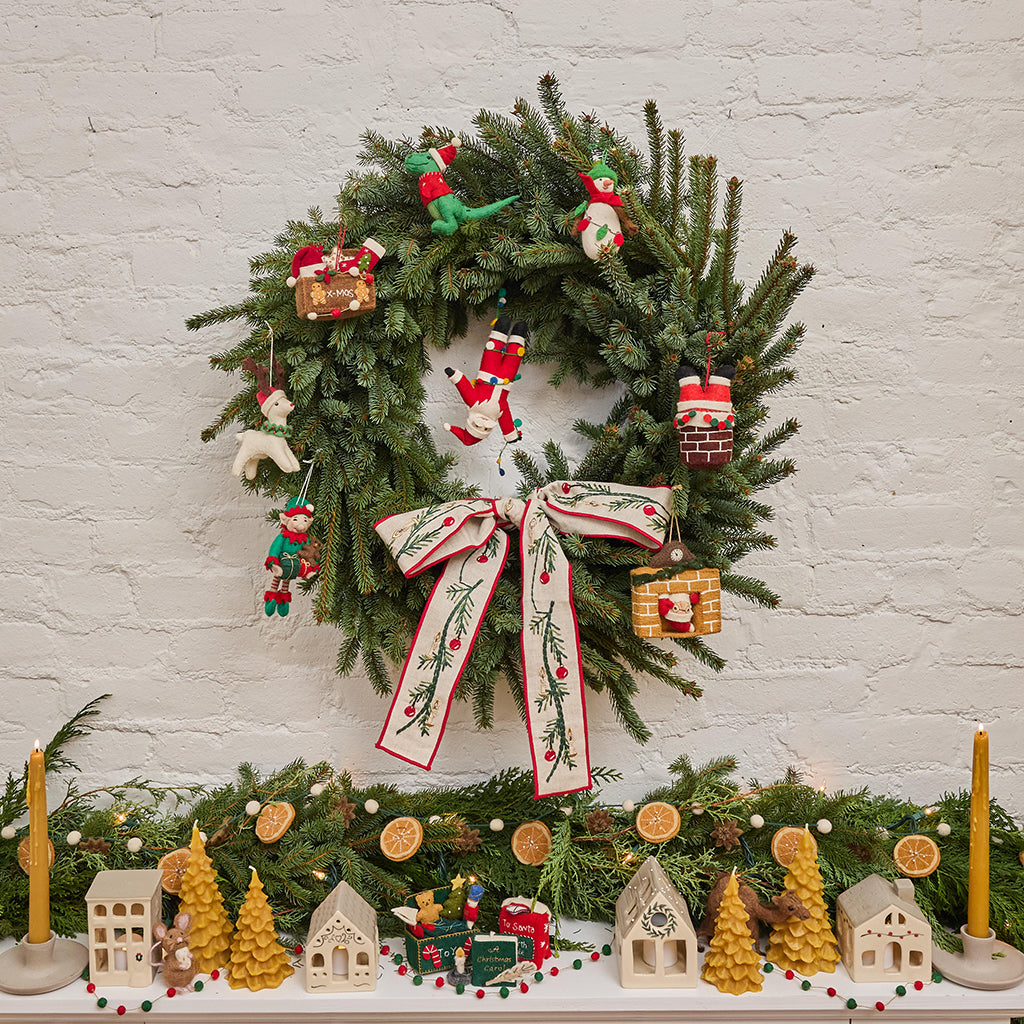 Santa Christmas Lights Ornament