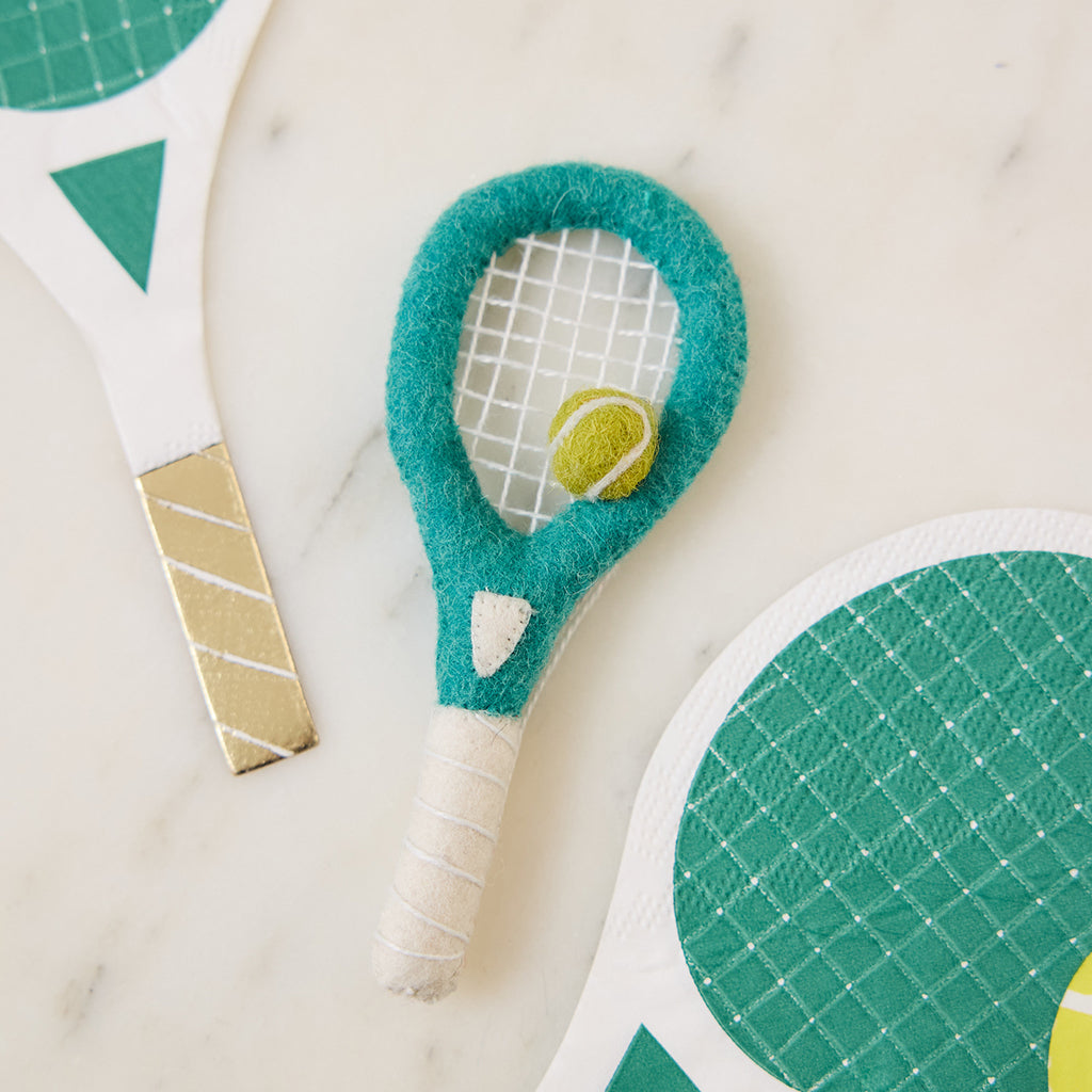 Tennis Racket Ball Ornament