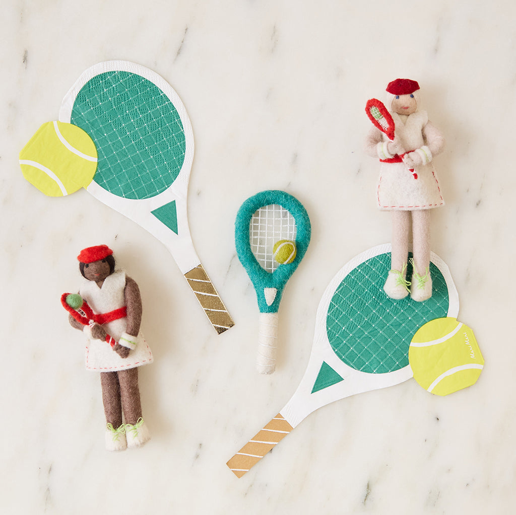 Tennis Racket Ball Ornament