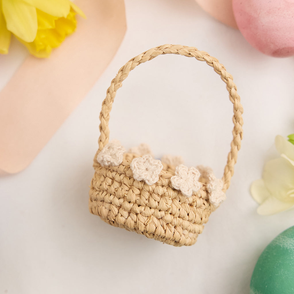 White Flowers Basket
