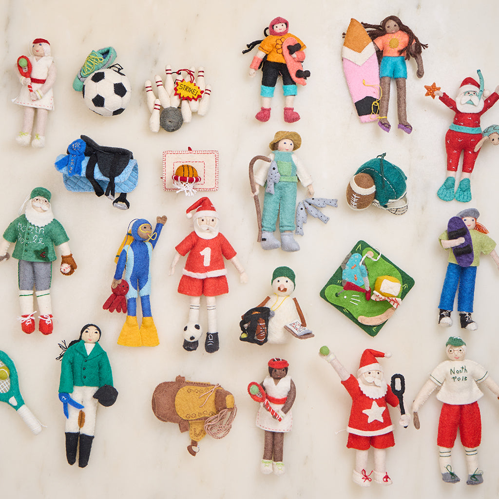Tennis Racket Ball Ornament