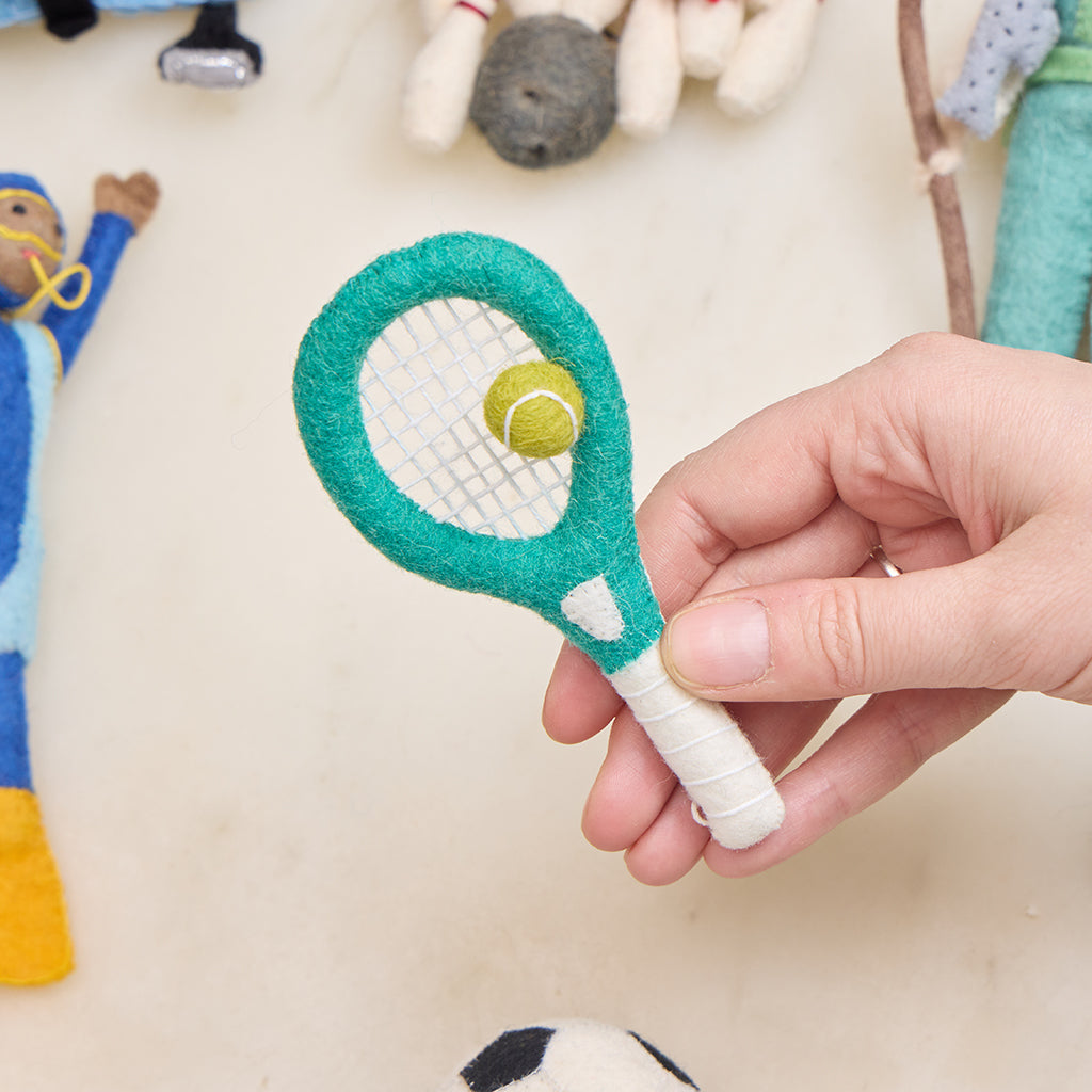 Tennis Racket Ball Ornament
