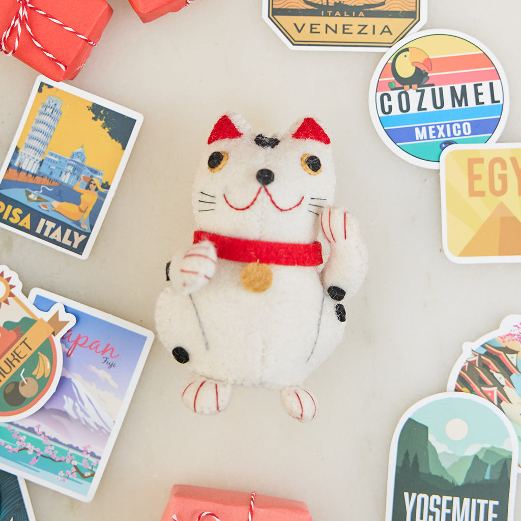 Lucky Japanese Kitty Ornament