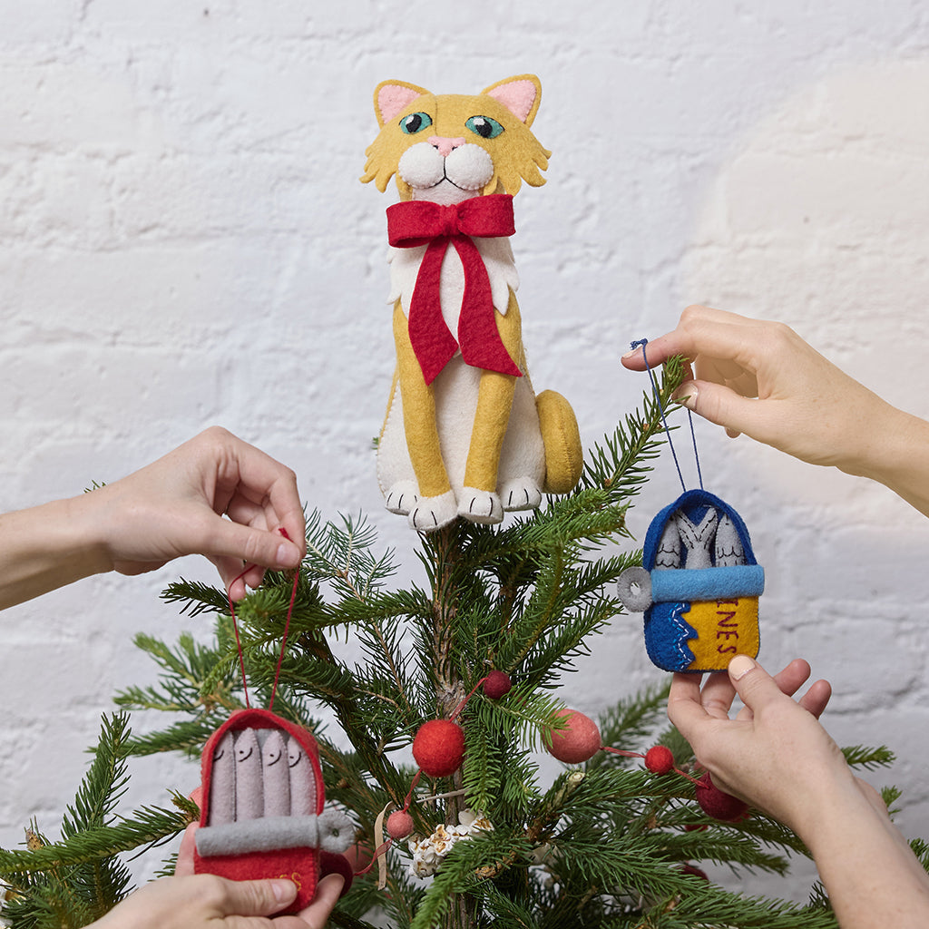 Orange Cat Tree Topper