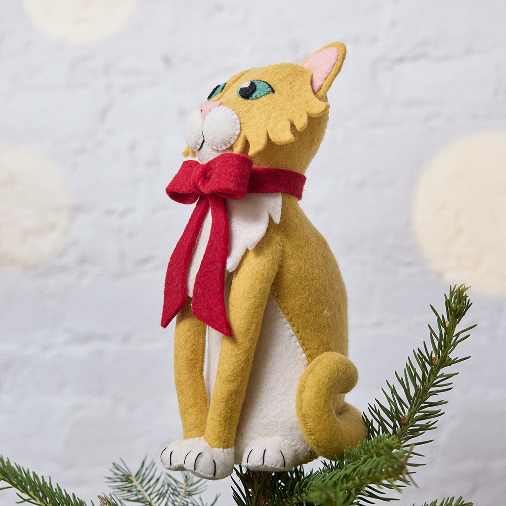 Orange Cat Tree Topper