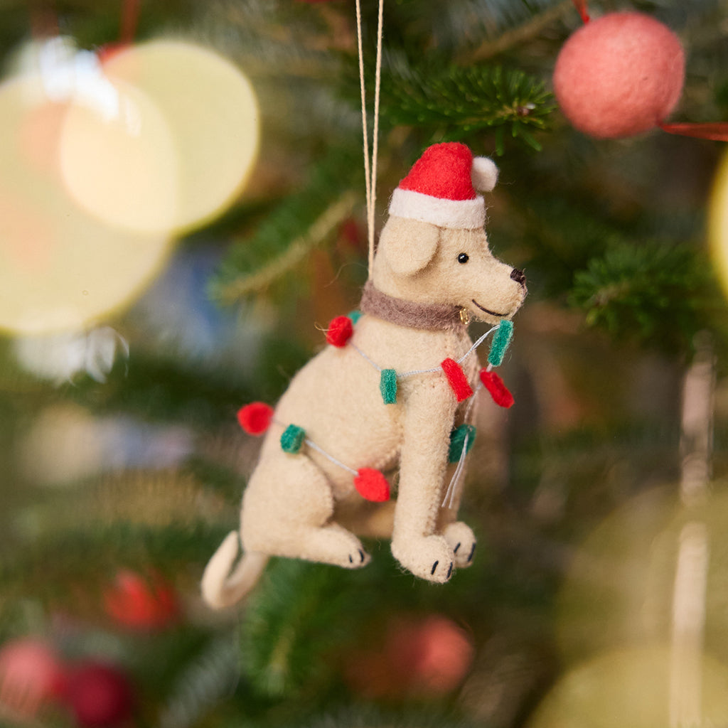 Yellow Lab Christmas Ornament