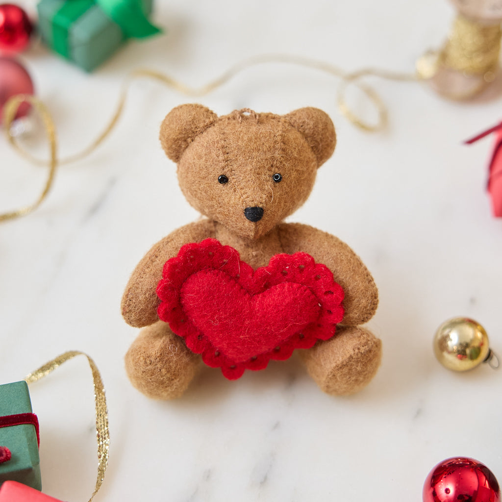 All Hearts Teddy Ornament