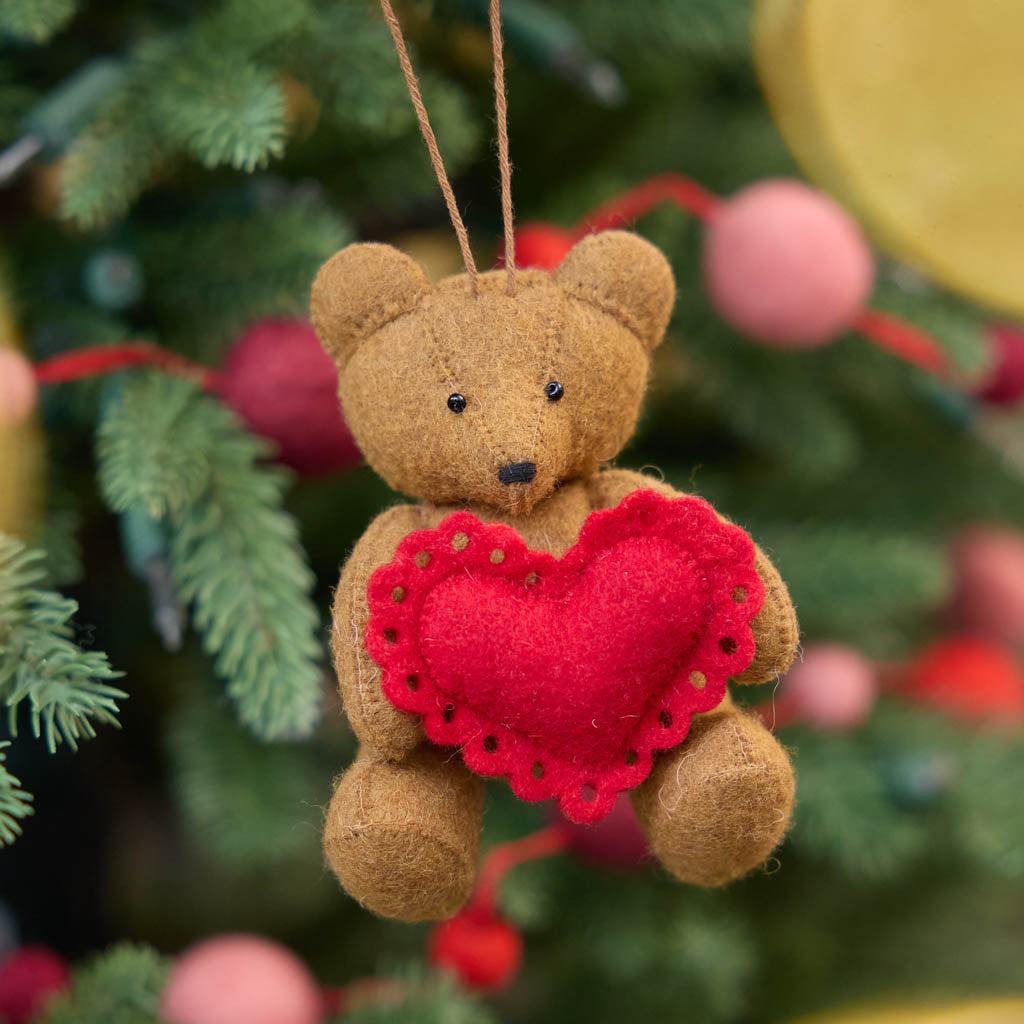 All Hearts Teddy Ornament