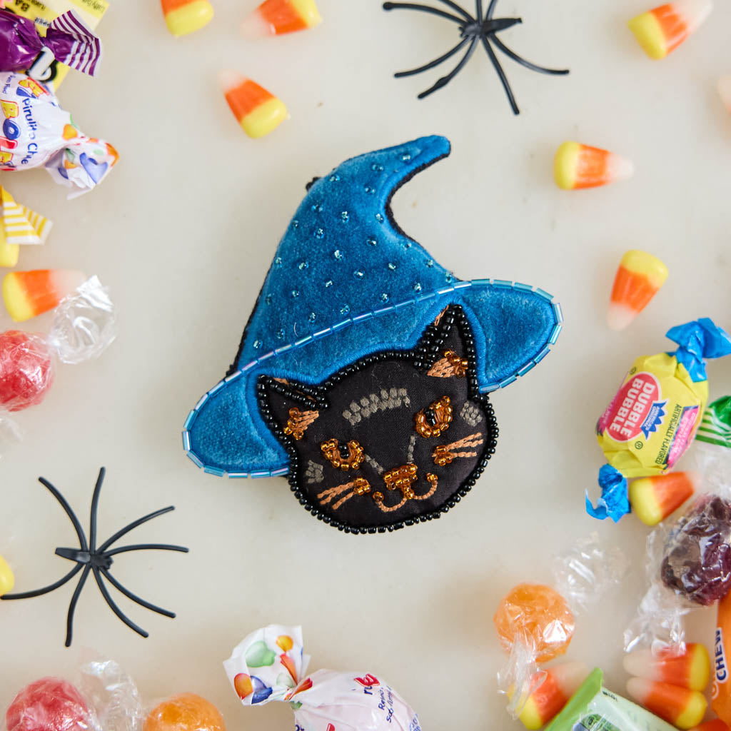 Black Cat Beaded Ornament