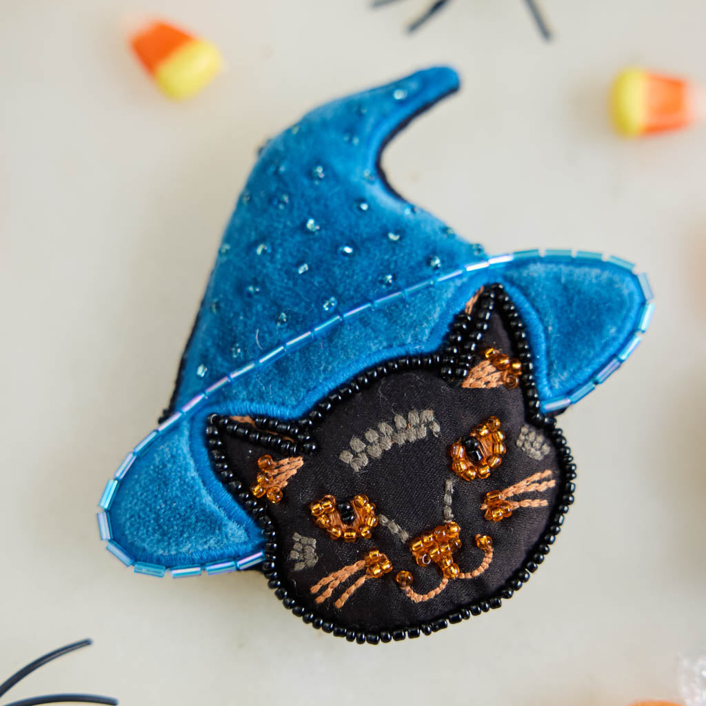 Black Cat Beaded Ornament