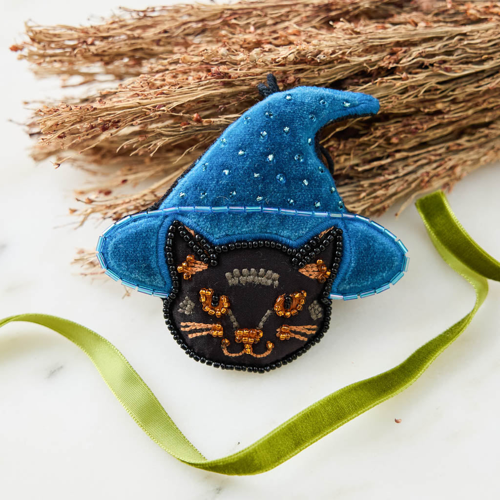 Black Cat Beaded Ornament