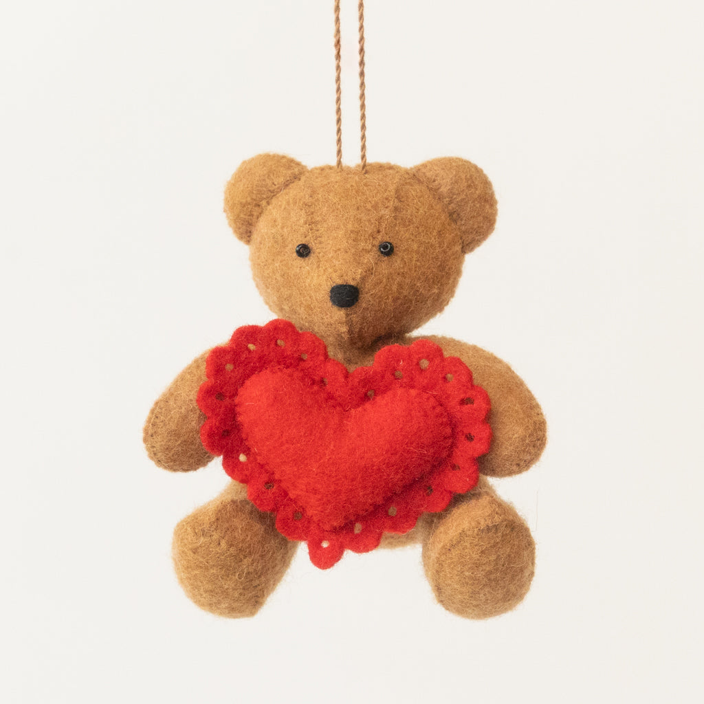 All Hearts Teddy Ornament