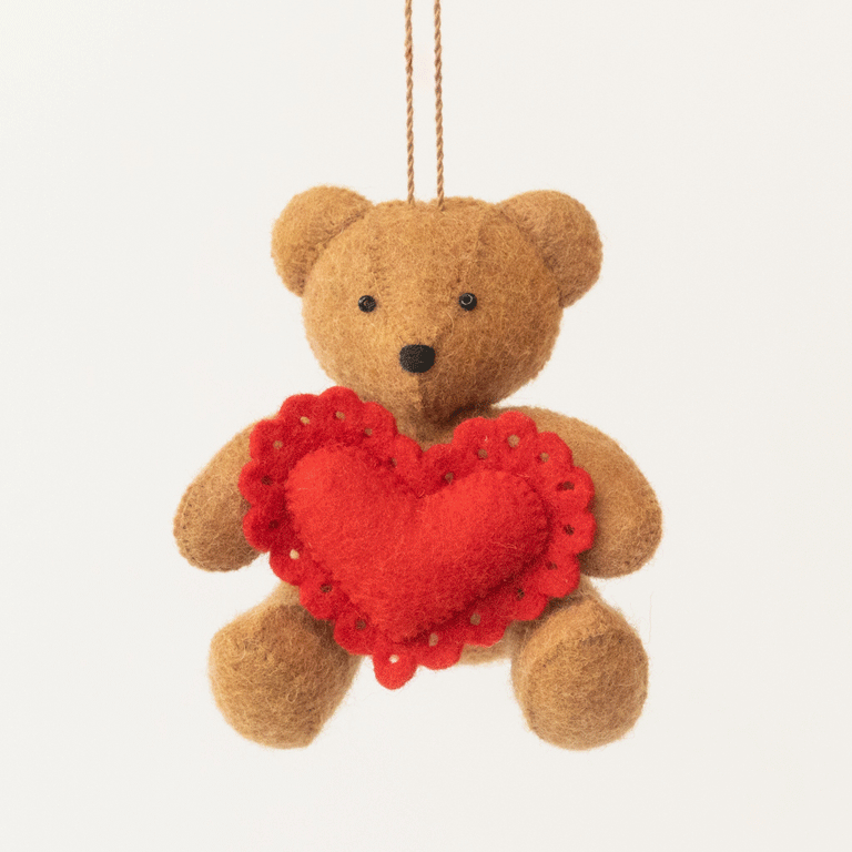All Hearts Teddy Ornament