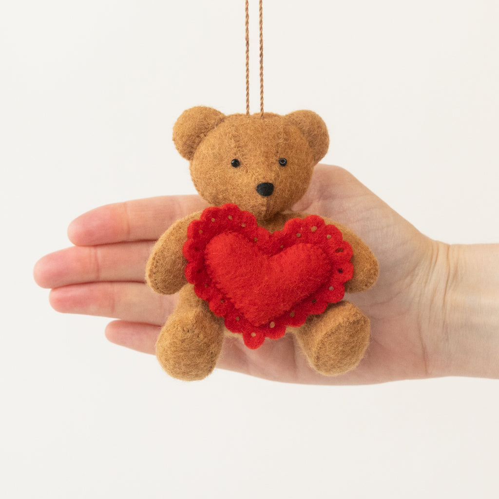 All Hearts Teddy Ornament