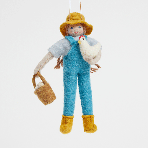Happy Harvest Farmer Ornament