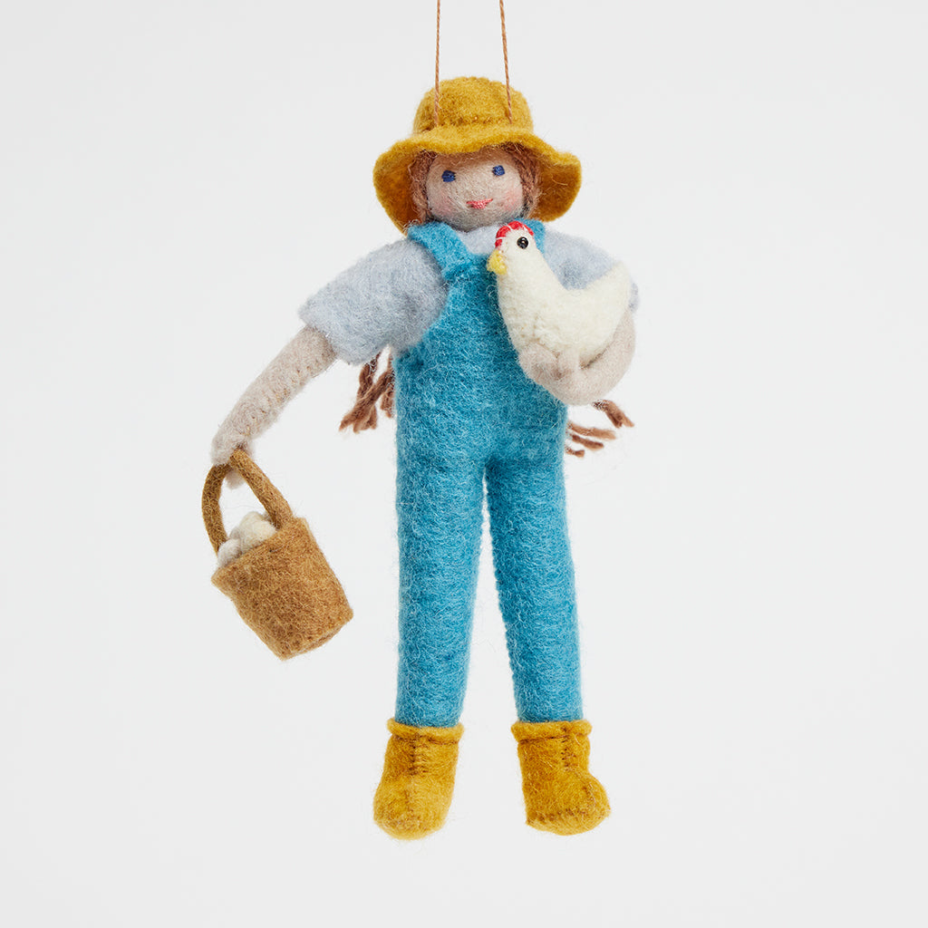 Happy Harvest Farmer Ornament