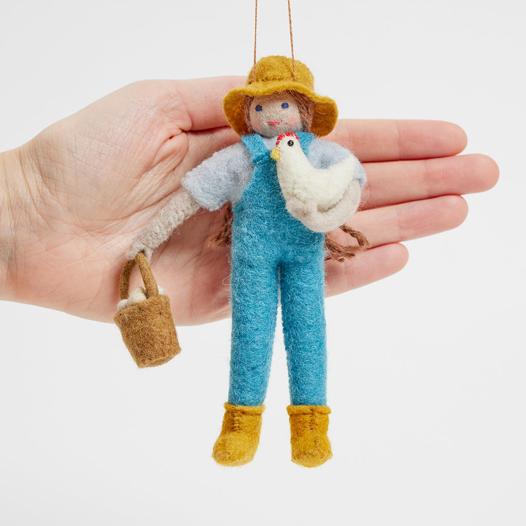 Happy Harvest Farmer Ornament