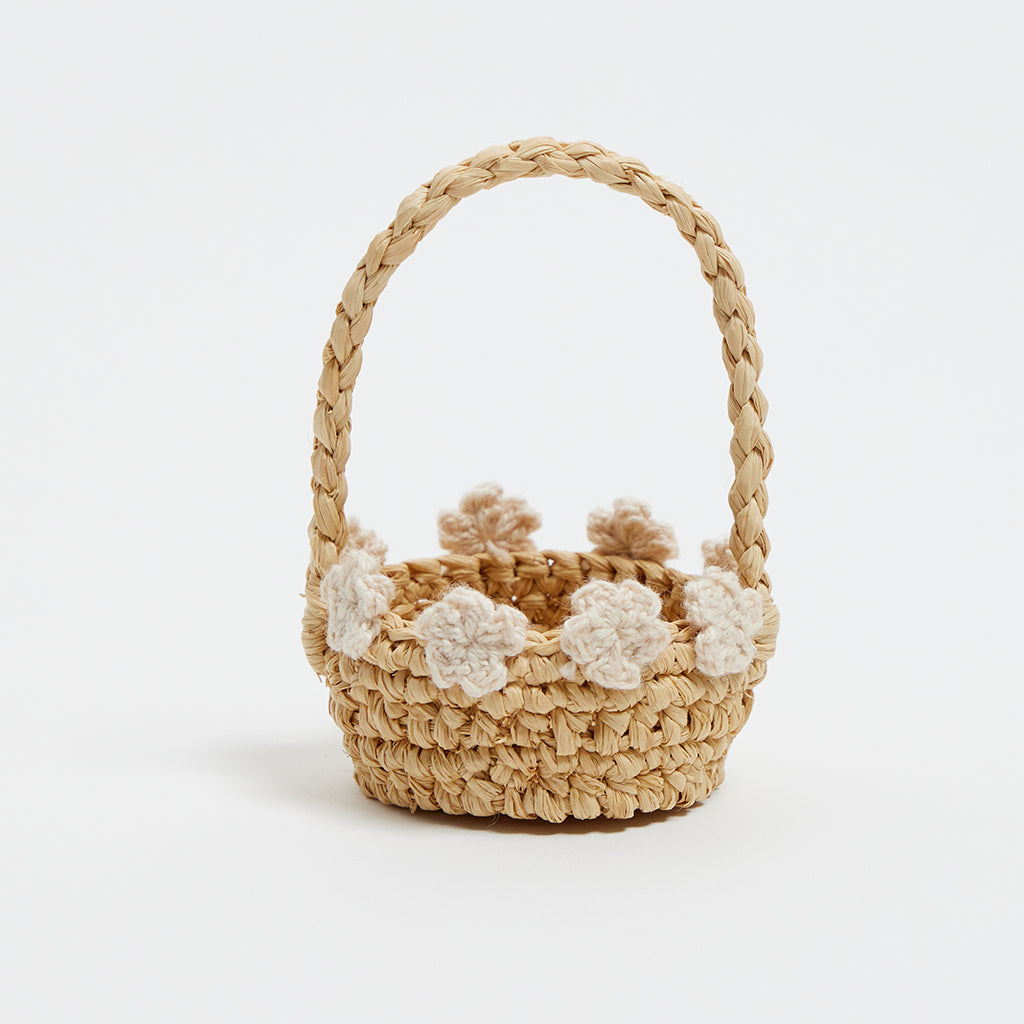White Flowers Basket