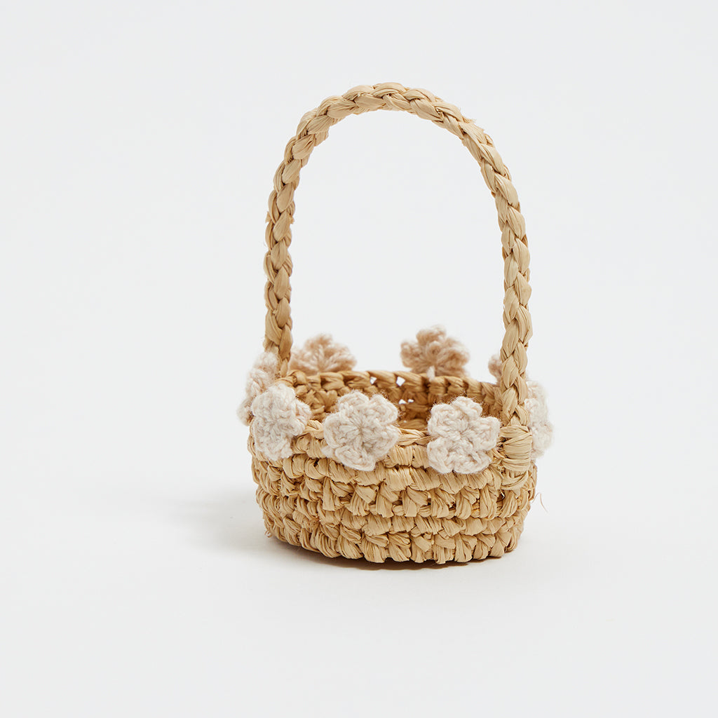 White Flowers Basket