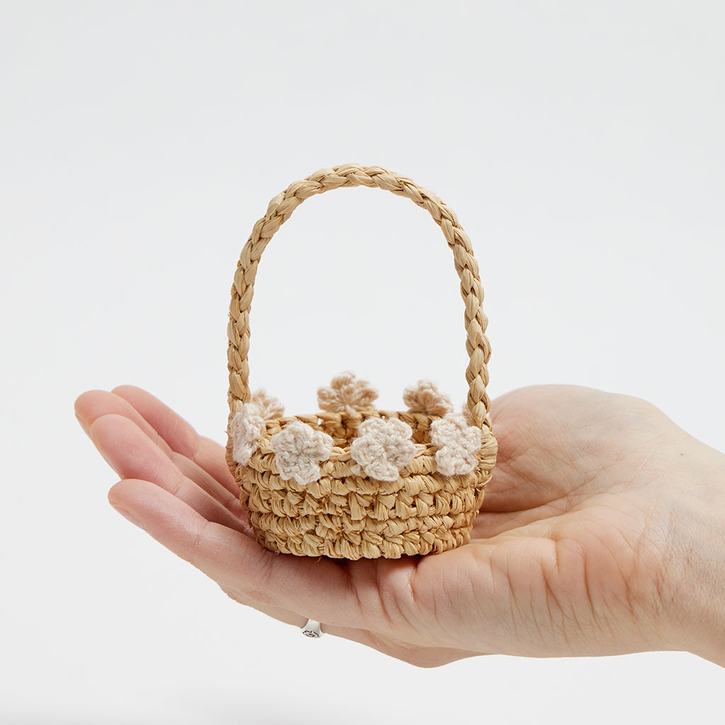 White Flowers Basket