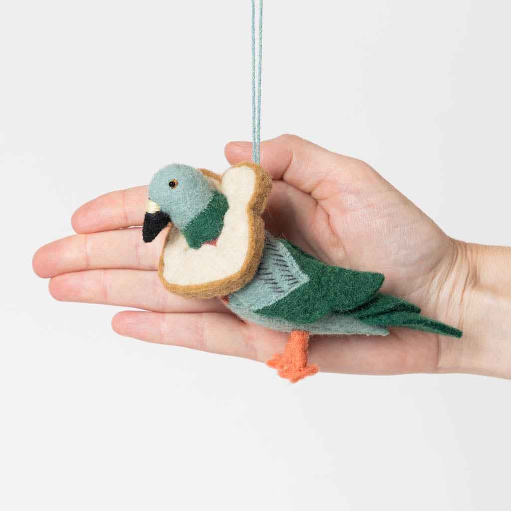 Pigeon Bread Necklace Ornament