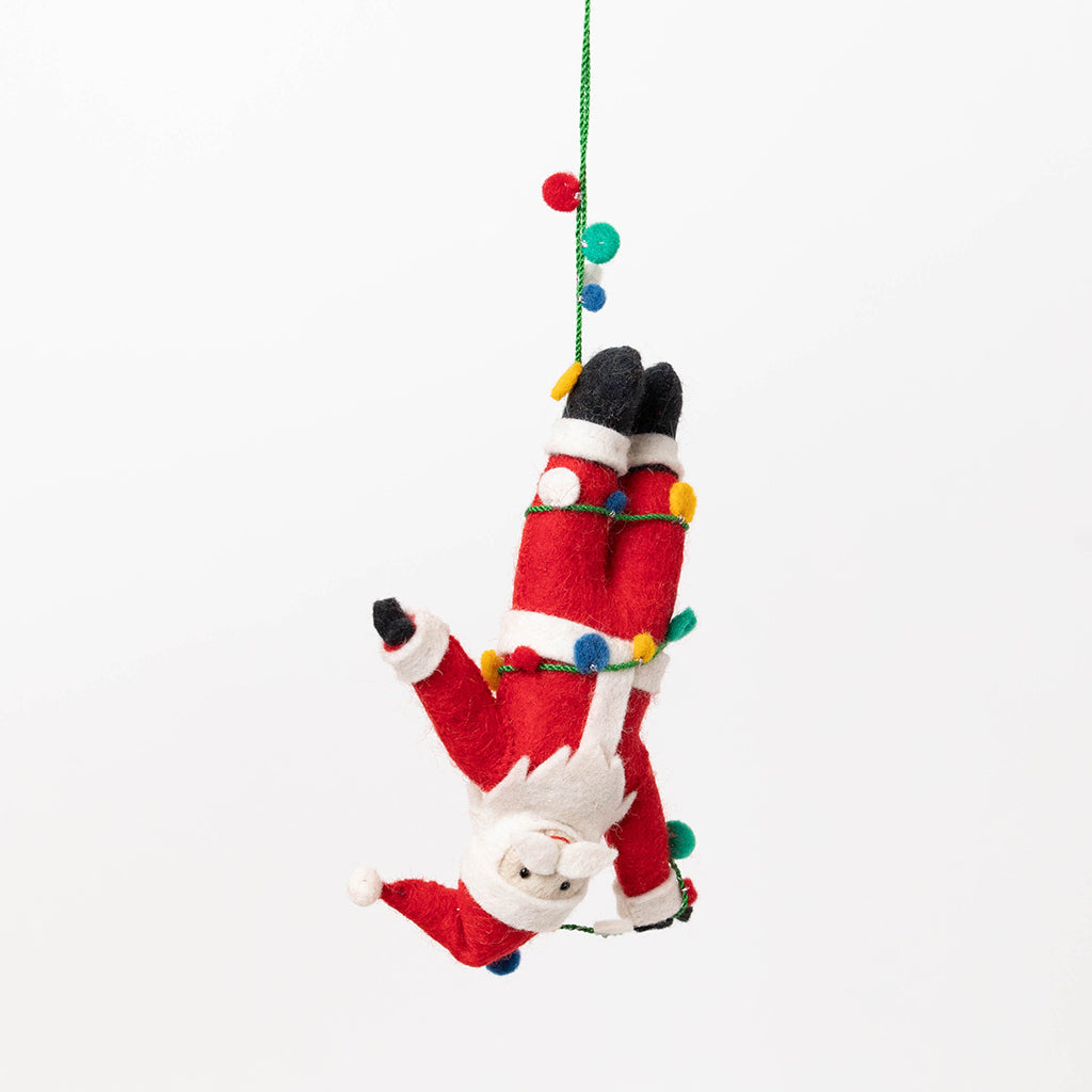 Santa Christmas Lights Ornament