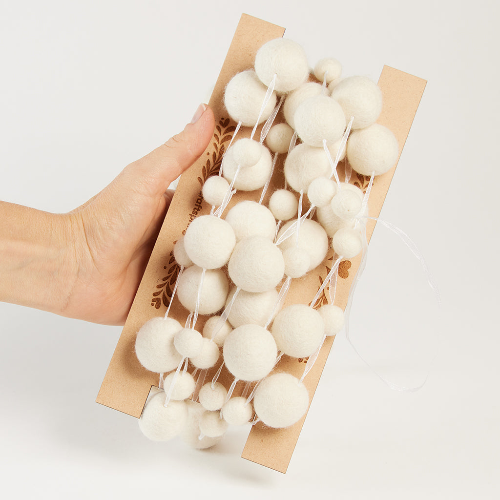 Snowy White Holiday Garland
