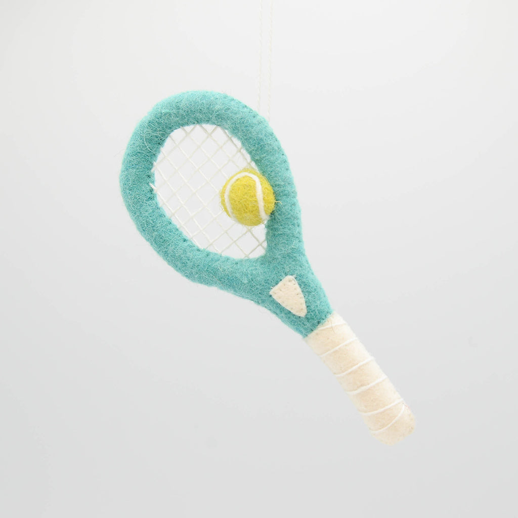Tennis Racket Ball Ornament