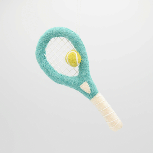 Tennis Racket Ball Ornament