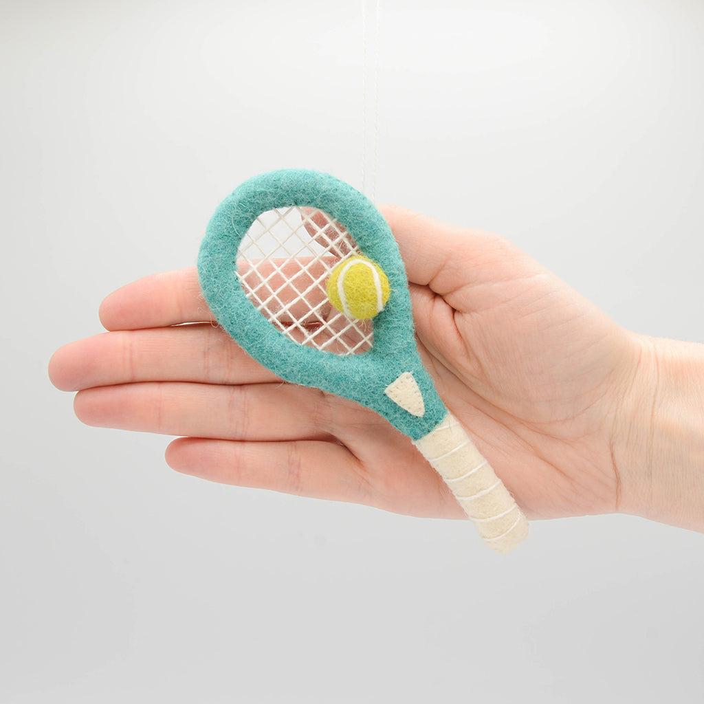 Tennis Racket Ball Ornament