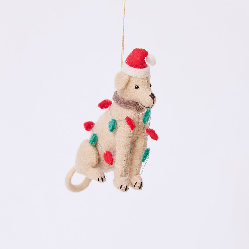 Yellow Lab Christmas Ornament