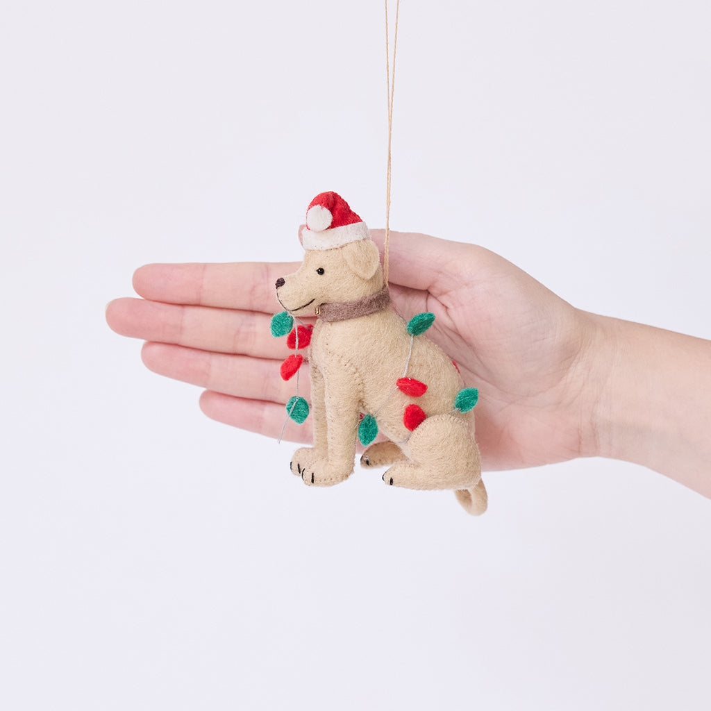 Yellow Lab Christmas Ornament